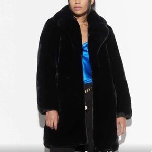 Apparis long fur coat size large